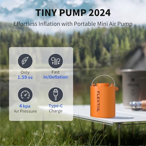 FLEXTAILGEAR 4kPa Air Pump for Inflatables Portable and Lightweight
