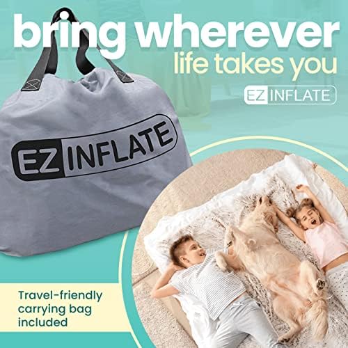 EZ INFLATE Double High Luxury Air Mattress with Built In Pump 1