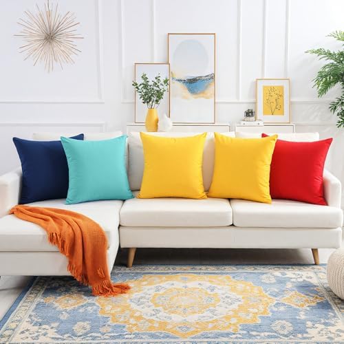 Premillow Outdoor Pillow Covers Set of 2 Navy