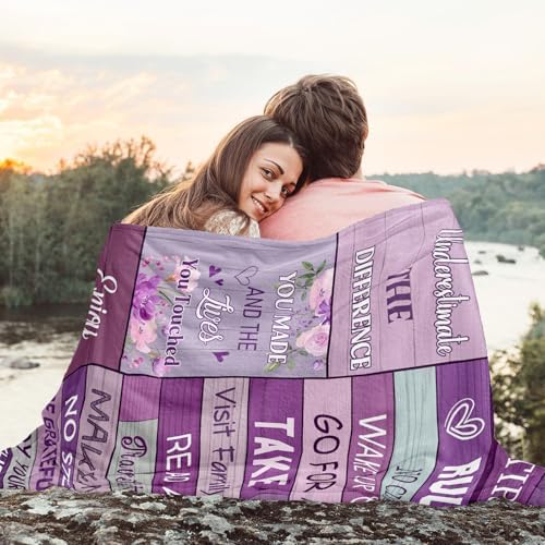 Retirement Blanket 60x50 Flannel Throw for Women