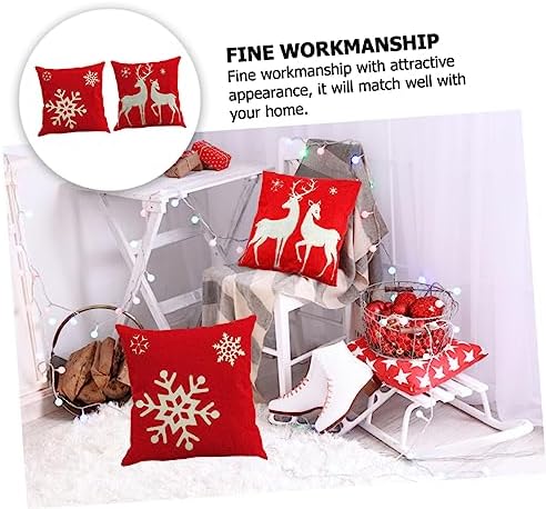 Veemoon 2pcs Christmas Cushion Covers Decorative Pillow Protectors