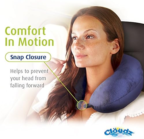 Cloudz Dual Comfort Microbead Travel Neck Pillow - Grey