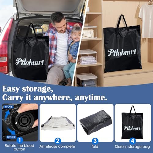 Ptlahmri Queen Air Mattress with Built in Pump and Pillow