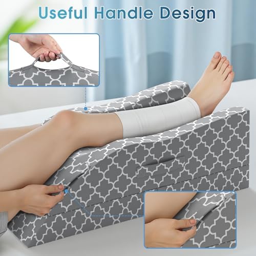 CloudBliss Adjustable Leg Elevation Pillow with Cooling Memory Foam
