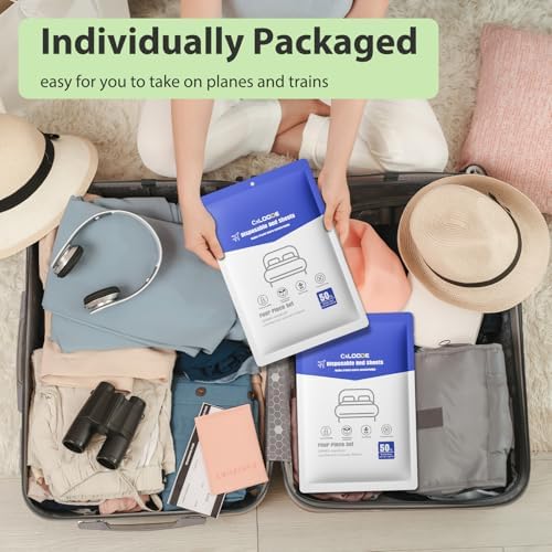 CxLoode 2 Pack Disposable Bed Sheet Set