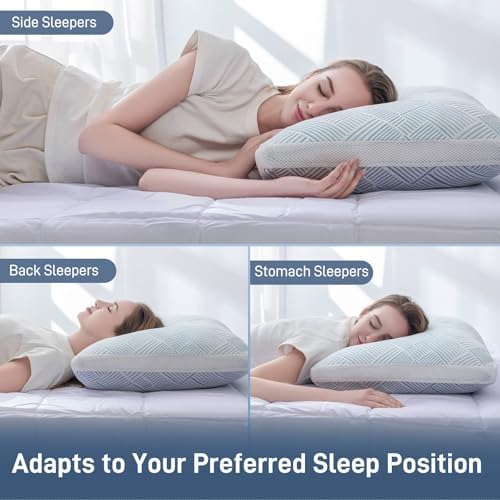 Cotelovo Shredded Memory Foam Cooling Bamboo Viscose Queen Pillow Set of 2