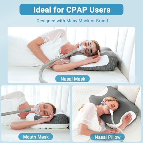 Elviros Cervical Pillow for Neck Pain Relief and CPAP Mask Comfort