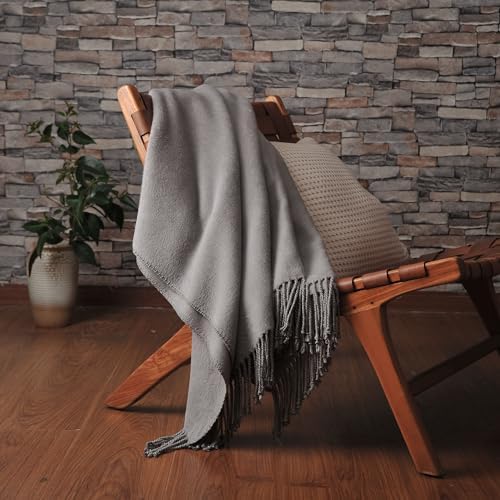 CUDDLE DREAMS Silk Throw Blanket - Gray 1
