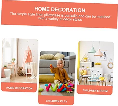 1piece Linen Pillowcase Zippered Protector for Home and Outdoor Use