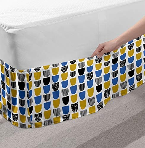 Ambesonne Abstract Elastic Bed Skirt - TwinTwin XL