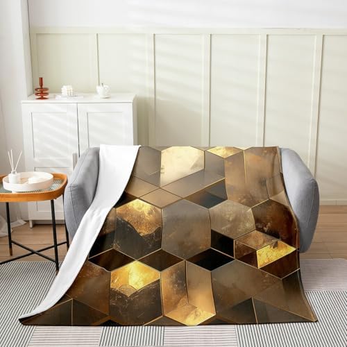 Feelyou Honeycomb Fuzzy Throw Blanket 40x50