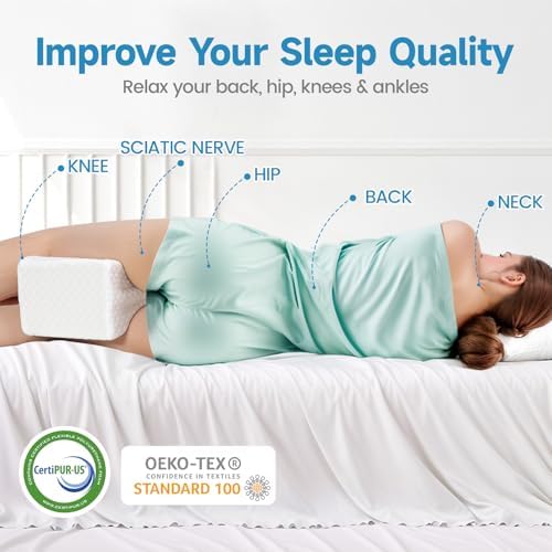 TranquilRelax Knee Pillow for Side Sleepers