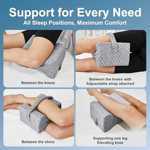 Knee Pillow for Side Sleepers Grey