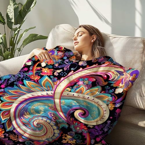 Firmiso Paisley Throw Blanket - 50x60 Inches