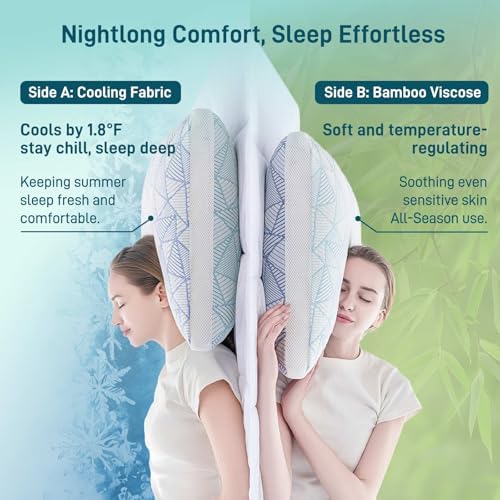 Sylvaris Bamboo Viscose Cooling Pillows Set of 2