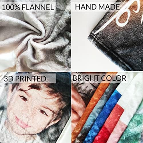 Customized Throw Blanket with Photo and Funny Message for Pet Lover Gifts
