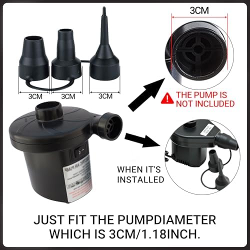 3 Sets Air Pump Nozzles Replacement - Black