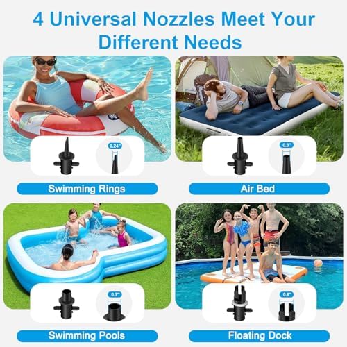 VOFiTNY 600W Electric Air Pump with 4 Nozzles