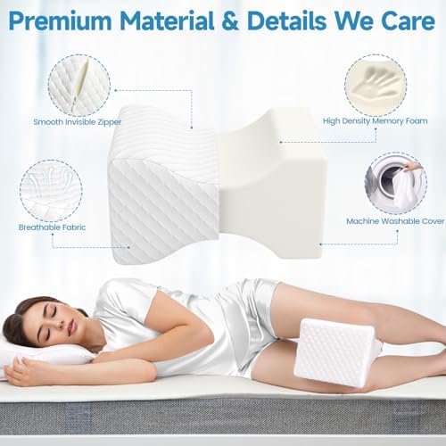 TranquilRelax Knee Pillow for Side Sleepers