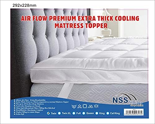Niagara Microfiber Twin Mattress Topper - Cooling Pillow Top for Back Pain