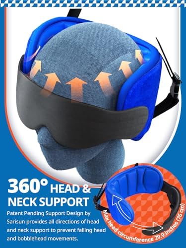 SARISUN Travel Pillow with Eye Mask for Comfortable Sleep