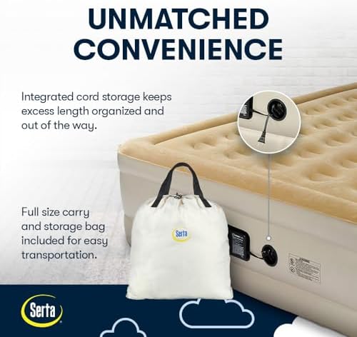 Serta Raised Air Mattress with Never Flat Pump
