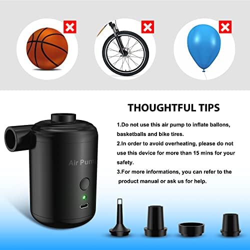 ZUOBIEZI Portable Air Pump USB Rechargeable 3600mAh