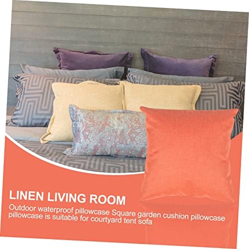 MAGICLULU 4pcs Linen Pillow Covers for Home and Outdoor Use