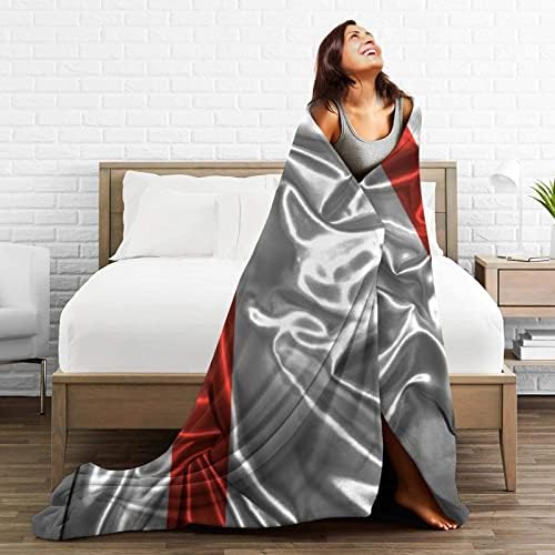 Silk Style Nurses Thin Red Line Flag Throw Blanket 40x30