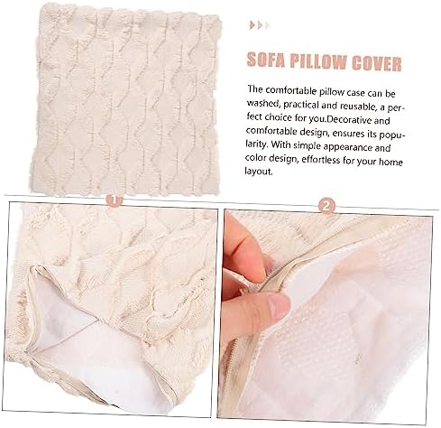 DECHOUS Plush Throw Pillowcase for Sofa and Office