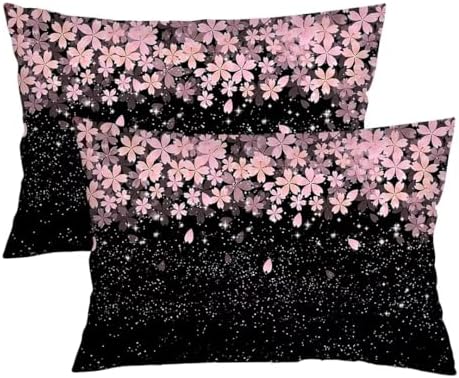 Cherry Blossom Throw Pillow Cover Set of 2 Queen Size