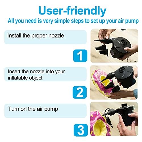 BrilliantHouse Electric Air Pump with 3 Nozzles 1