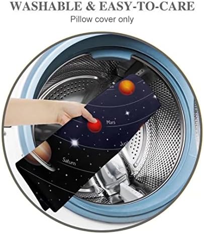 KENADVI Solar System Body Pillow Cover 20x54 Blue