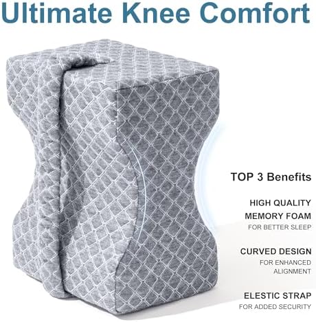 Knee Pillow for Side Sleepers Grey
