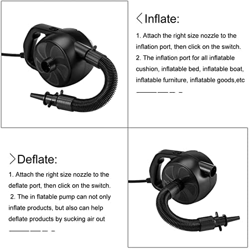 KERUITA 300W Electric Air Pump with 5 Nozzles