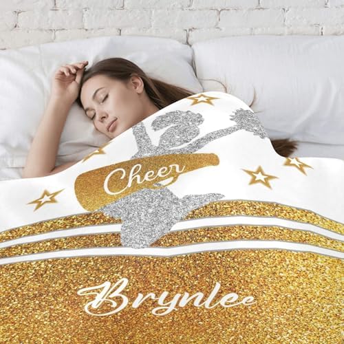 Custom Cheer Blanket with Name for Newborn Baby