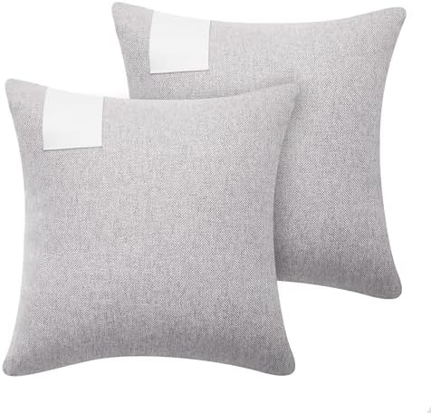 Deconovo Grayish Purple Pillow Covers 18x18 Pack of 2