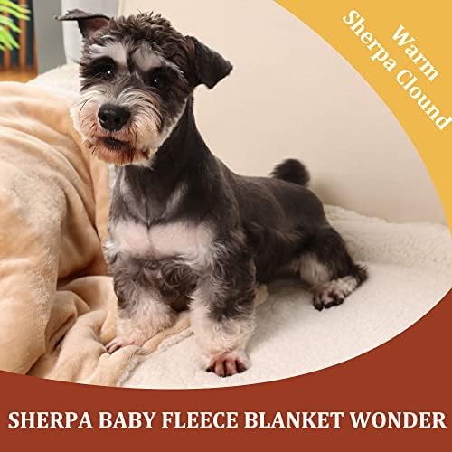 NANPIPER Soft Sherpa Blanket for Babies Reversible Winter Throw