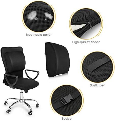 Memory Foam Lumbar Support Pillow for Back Pain Relief