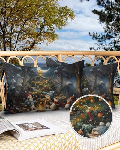 Waterproof Pillow Protector 2 Pack with Zipper Animals Design
