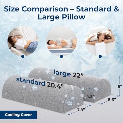 5 Stars United Knee Pillow for Back Sleeping - Cooling Memory Foam