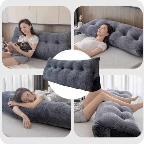 ZOEMO Large Triangular Headboard Pillow with Removable Cover