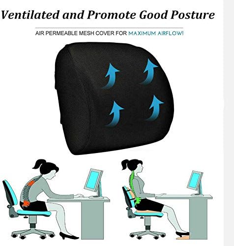 Memory Foam Lumbar Support Pillow for Back Pain Relief