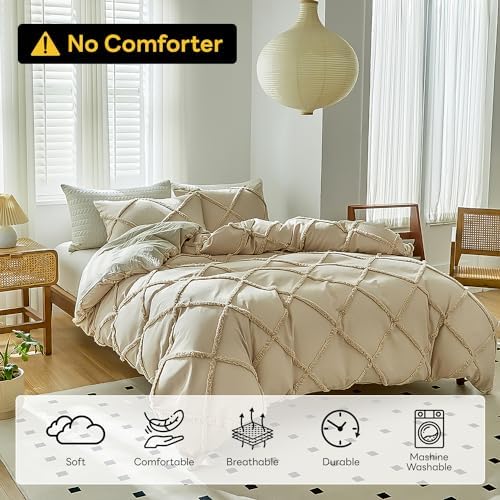 Boho Duvet Cover Set TwinTwin XL 2 Pieces Khaki
