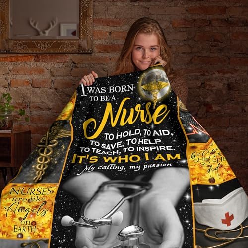 Personalized Nurse Blanket for Wife from Husband