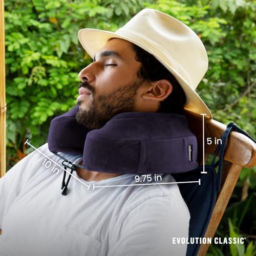Cabeau Evolution Classic Memory Foam Travel Pillow Adjustable Support Midnight Black