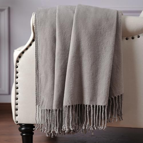 CUDDLE DREAMS Silk Throw Blanket - Gray 1