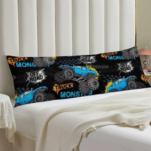 Cool Monster Truck Body Pillow Cover 20x54