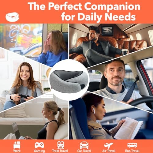 HWGIZP Travel Pillow with 360 Support
