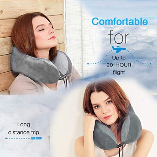 TALLGO Travel Pillow with Memory Foam Support